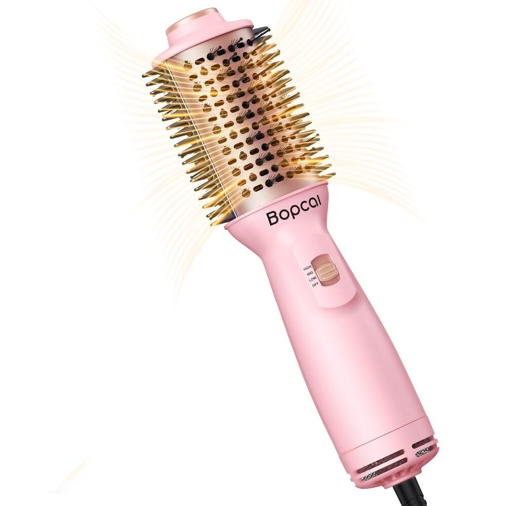 Dual Voltage Travel Blow Dryer Brush, Mini Hair Dryer Brush with Auto 100240V, E